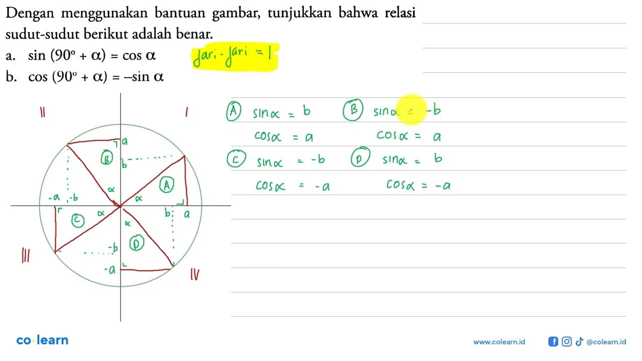 Dengan menggunakan bantuan gambar, tunjukkan bahwa relasi