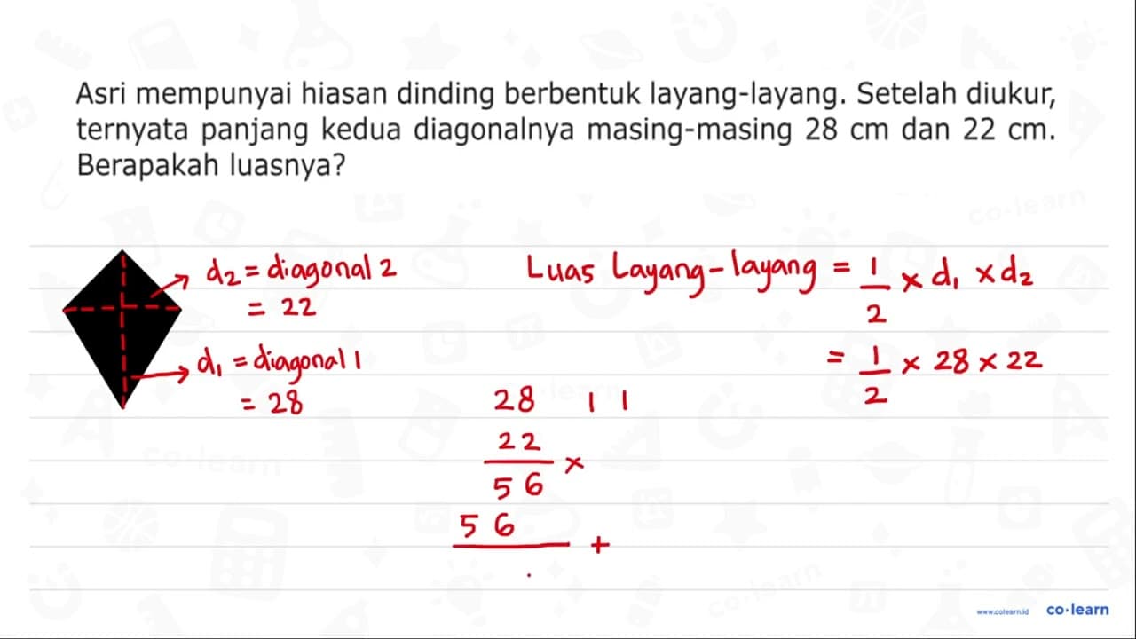 Asri mempunyai hiasan dinding berbentuk layang-layang.