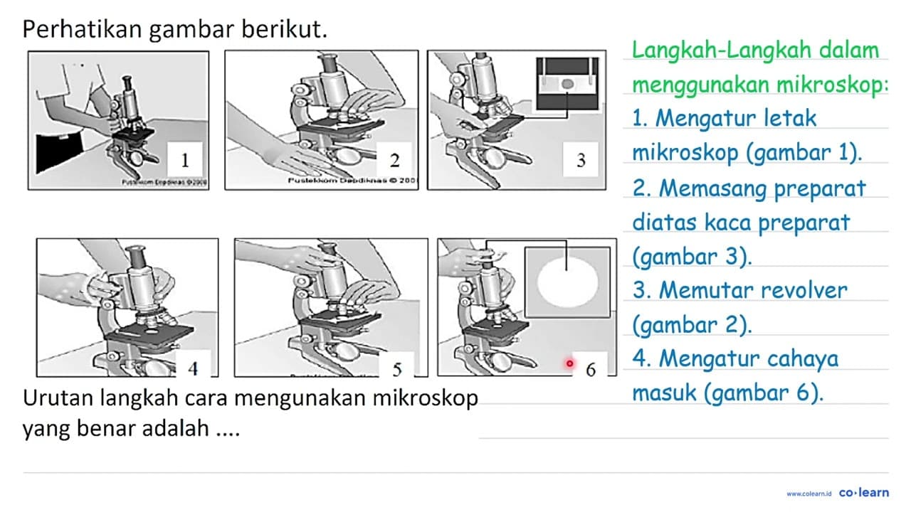 Perhatikan gambar berikut. Urutan langkah cara mengunakan