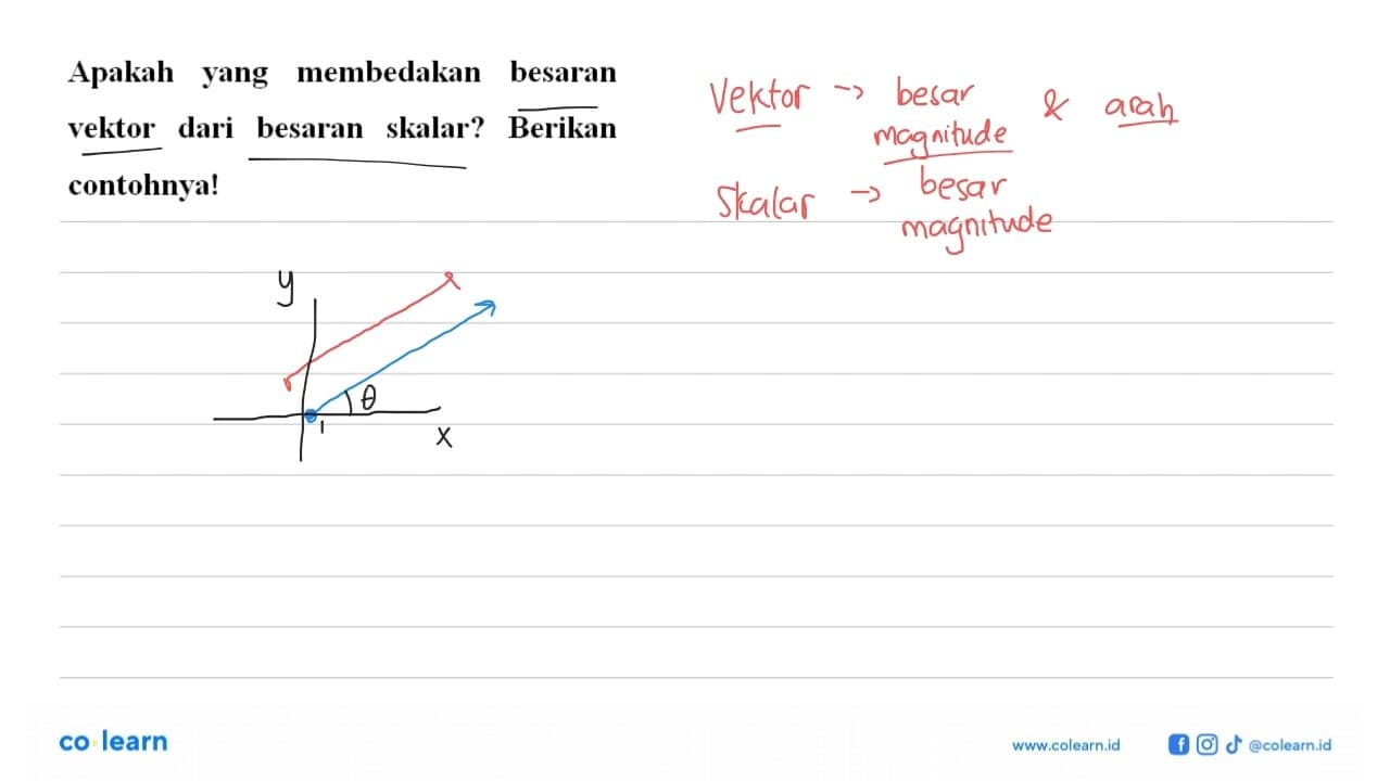 Apakah yang membedakan besaran vektor dari besaran skalar?