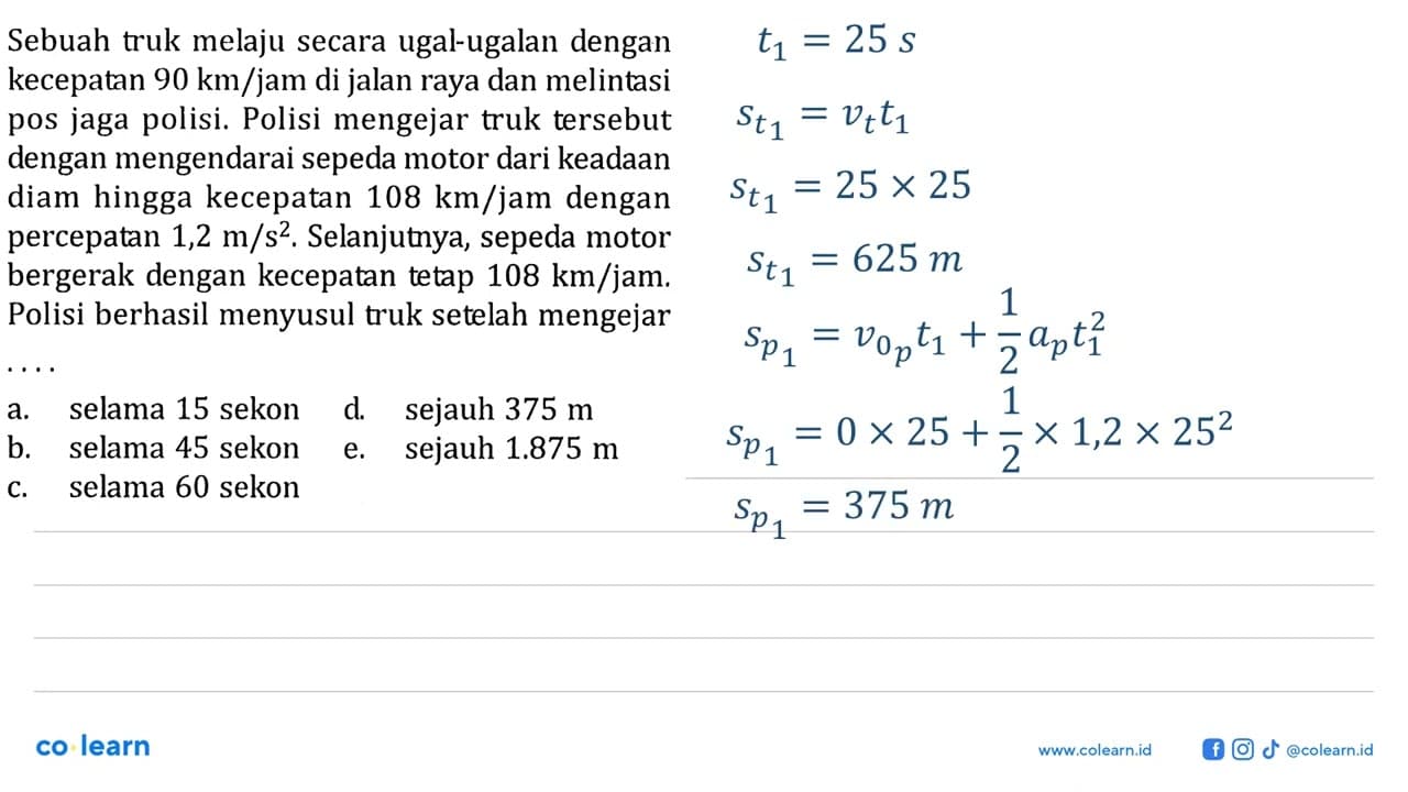 Sebuah truk melaju secara ugal-ugalan dengan kecepatan 90