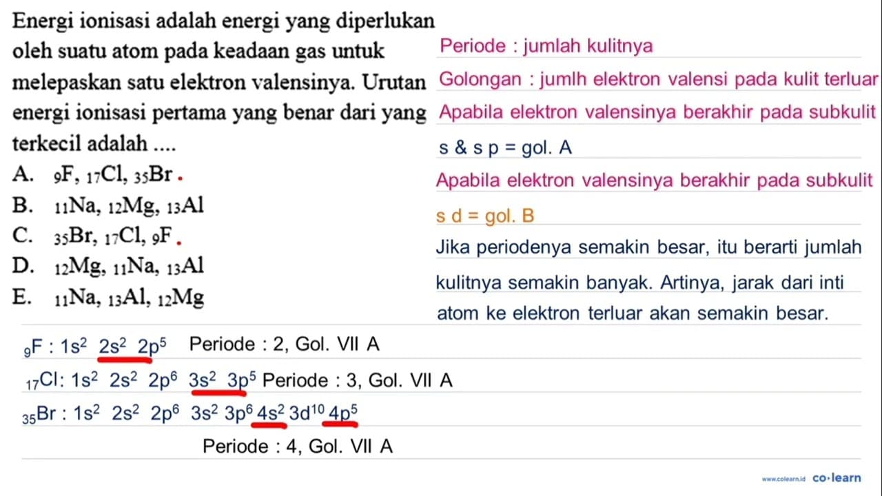 Energi ionisasi adalah energi yang diperlukan oleh suatu