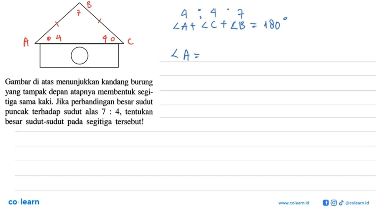 Gambar di atas menunjukkan kandang burung yang tampak depan