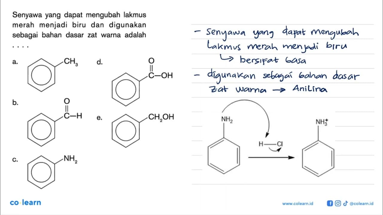 Senyawa yang dapat mengubah lakmus merah menjadi biru dan