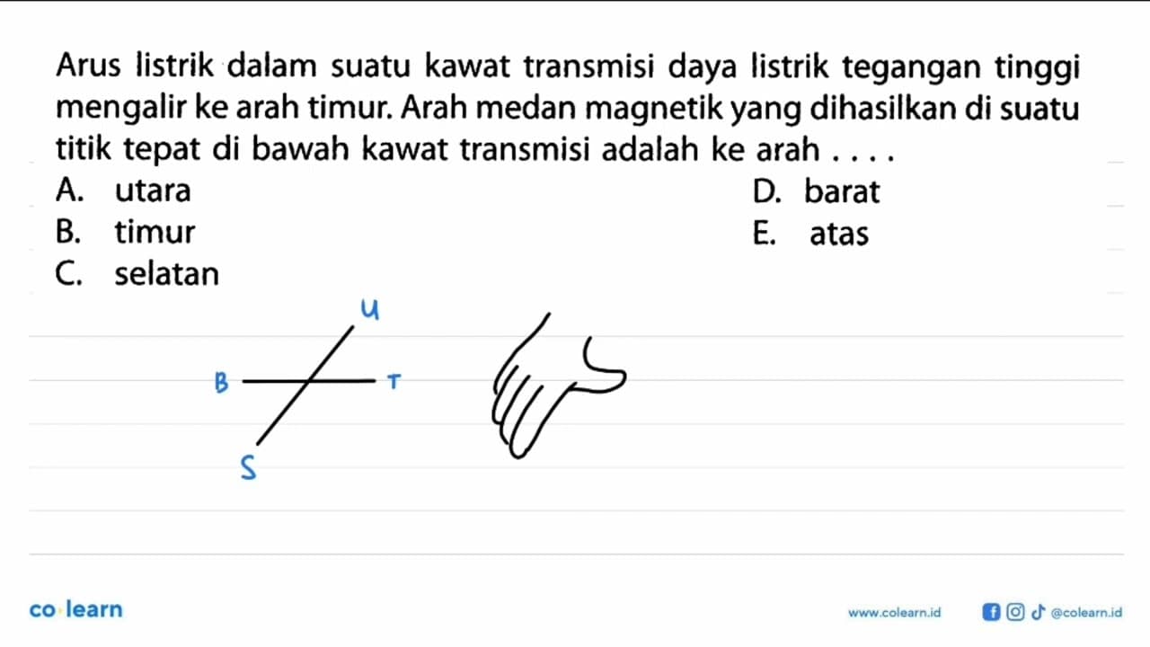 Arus listrik dalam suatu kawat transmisi daya listrik