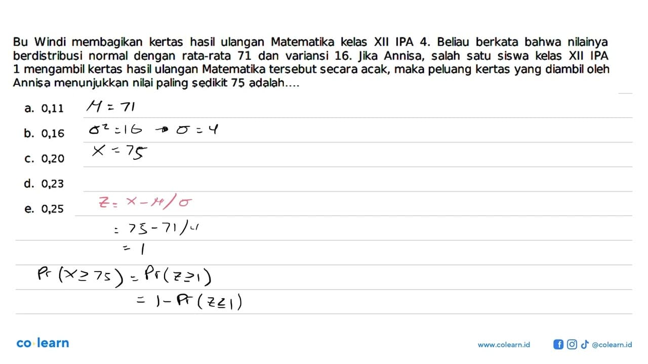 Bu Windi membagikan kertas hasil ulangan Matematika kelas