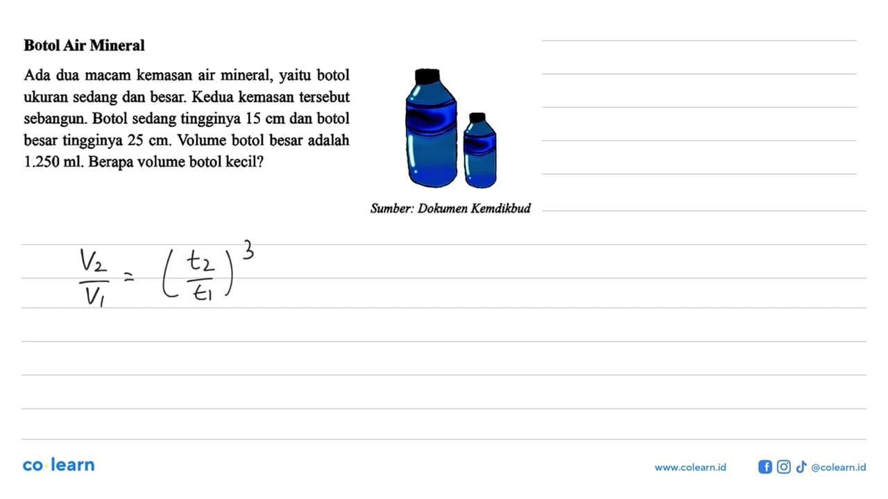 Botol Air Mineral Ada dua macam kemasan air mineral, yaitu