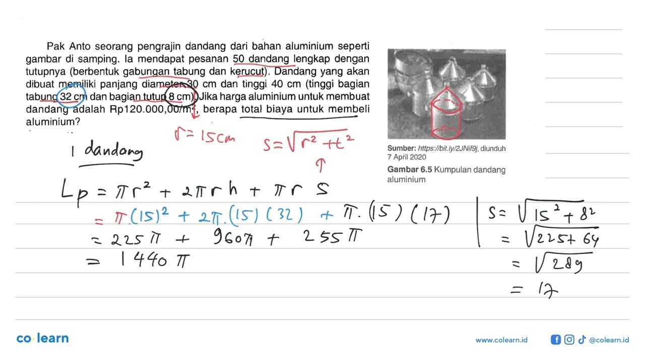 Pak Anto seorang pengrajin dandang dari bahan aluminium