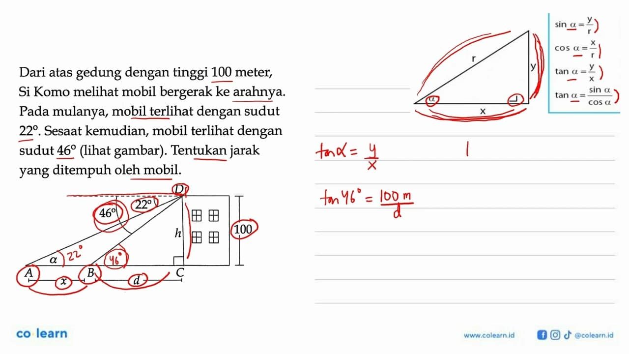 Dari atas gedung dengan tinggi 100 meter, Si Komo melihat