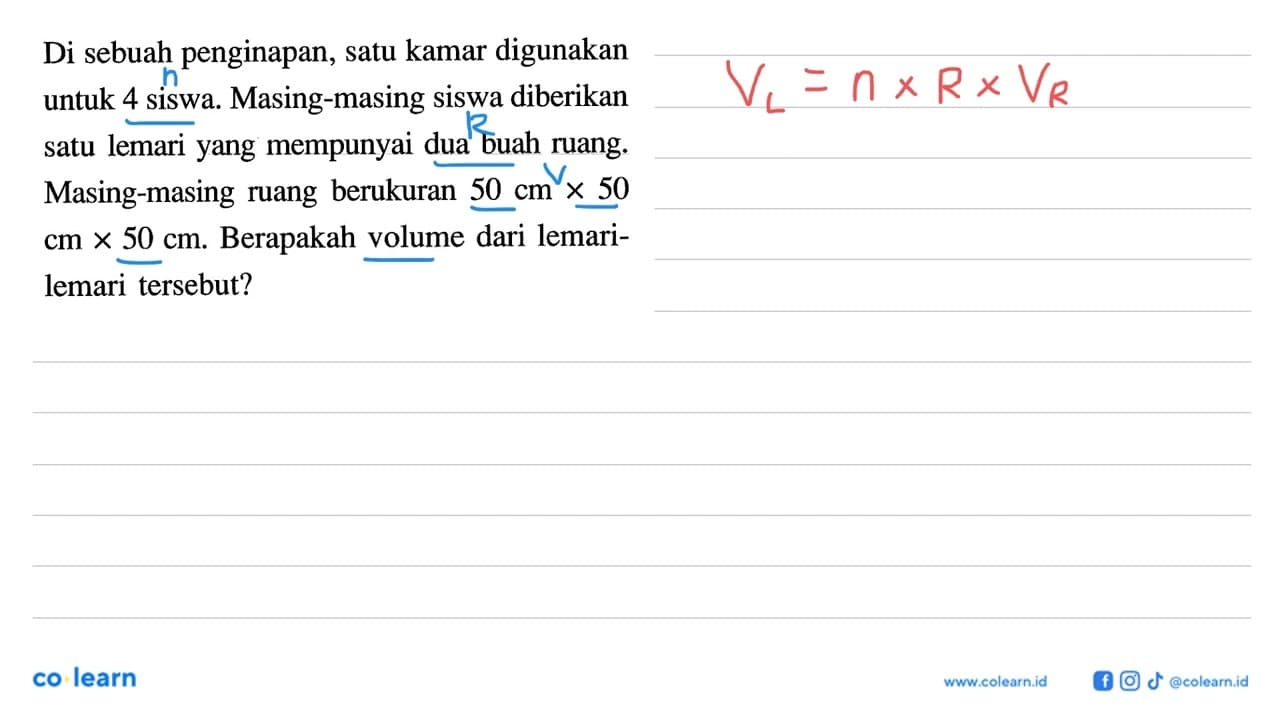 Di sebuah penginapan, satu kamar digunakan untuk 4 siswa.