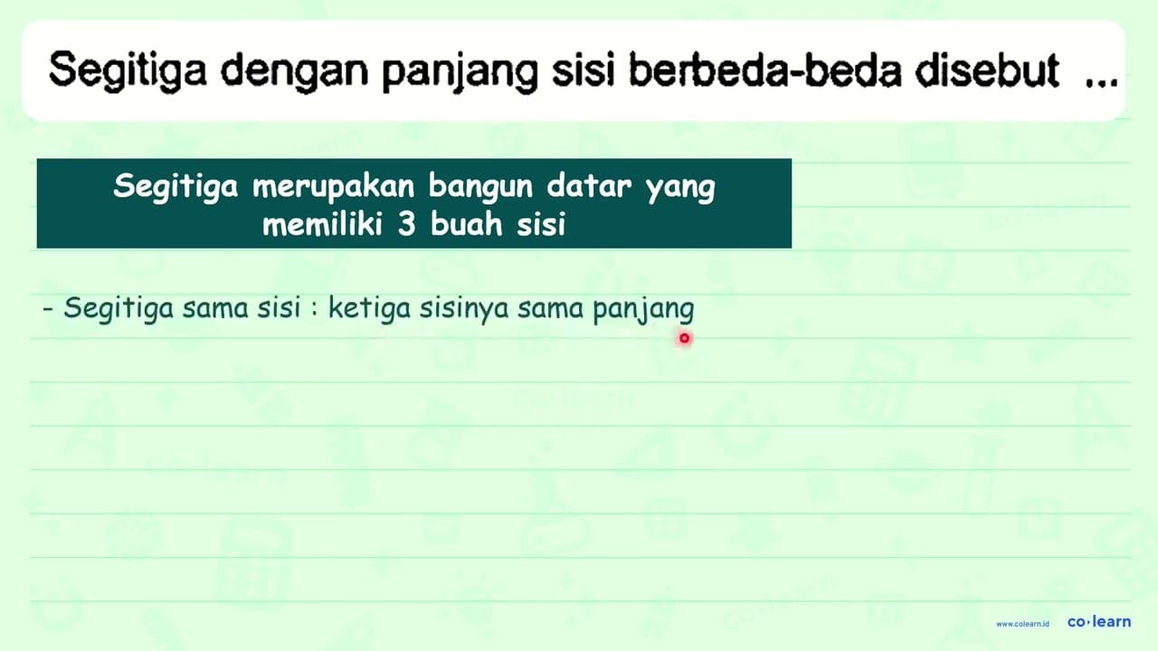 Segitiga dengan panjang sisi berbeda-beda disebut