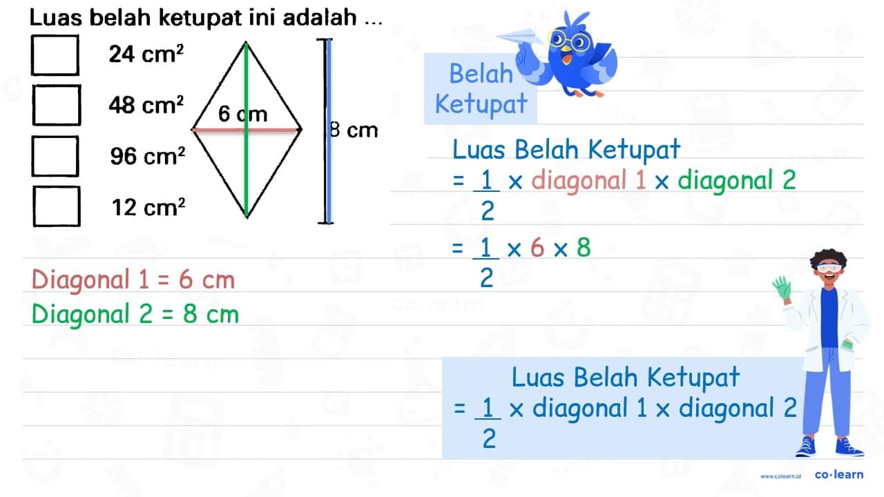 Luas belah ketupat ini adalah ...