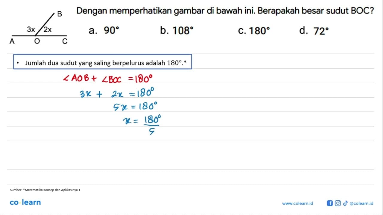 Dengan memperhatikan gambar di bawah ini. Berapakah besar