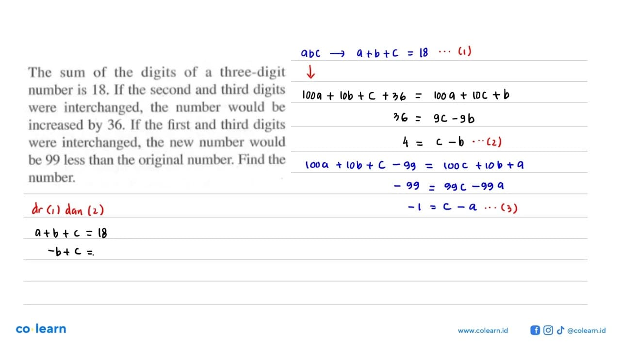 The sum of the digits of a three-digit number is 18. If the