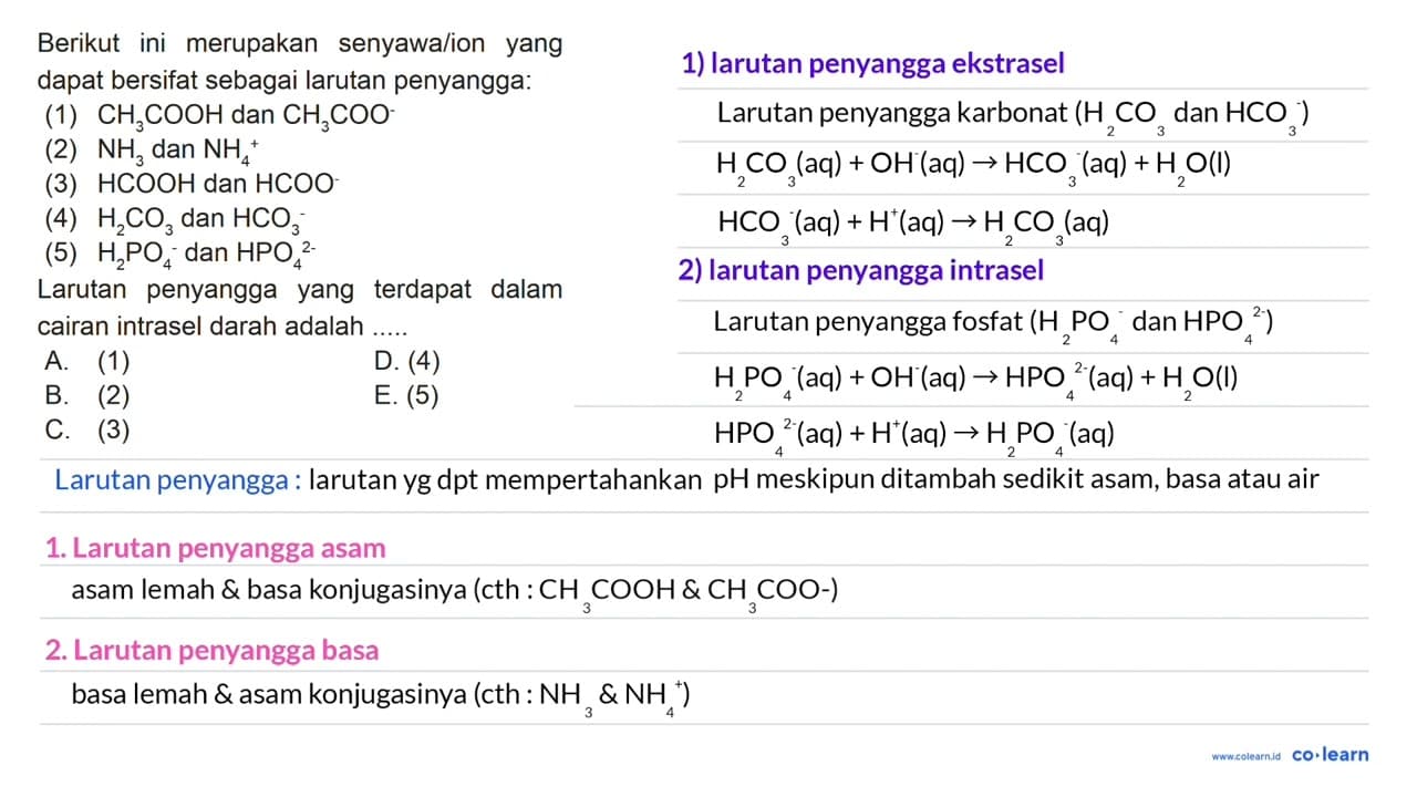 Berikut ini merupakan senyawa/ion yang dapat bersifat