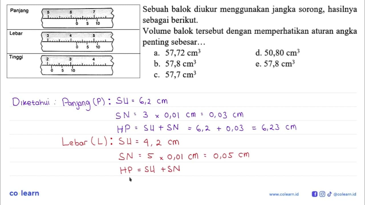 Panjang 5 6 7 0 5 10 Lebar 3 4 5 0 5 10 Tinggi 2 3 4 0 5 10