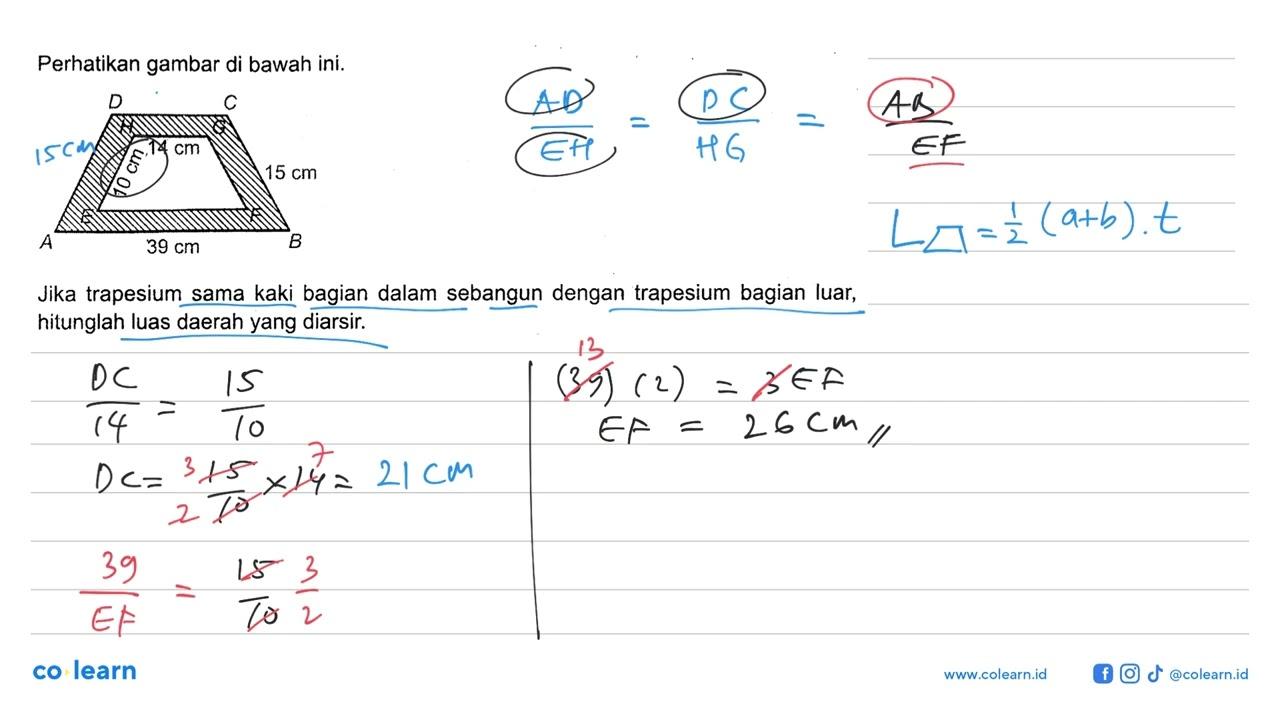 Perhatikan gambar di bawah ini. A B C D E F G H 14 cm 10 cm