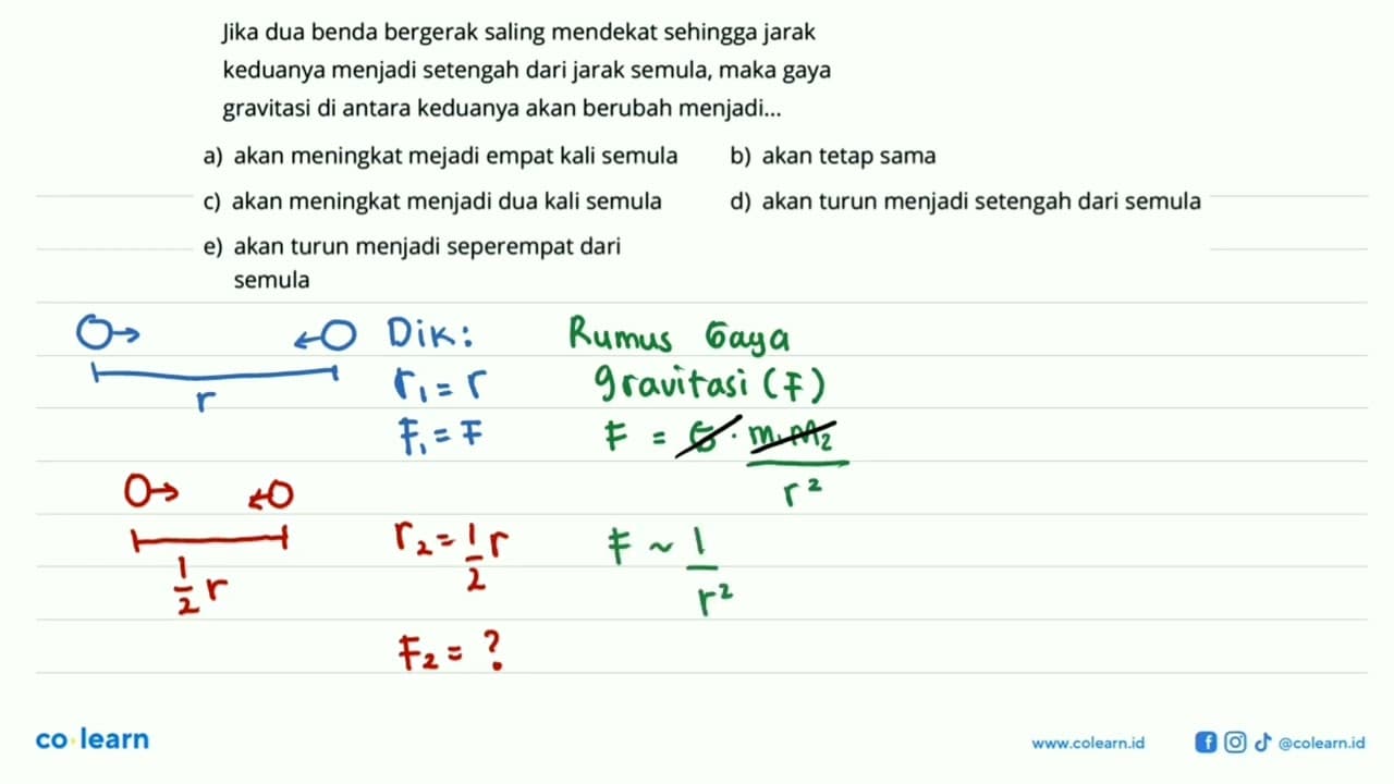 Jika dua benda bergerak saling mendekat sehingga