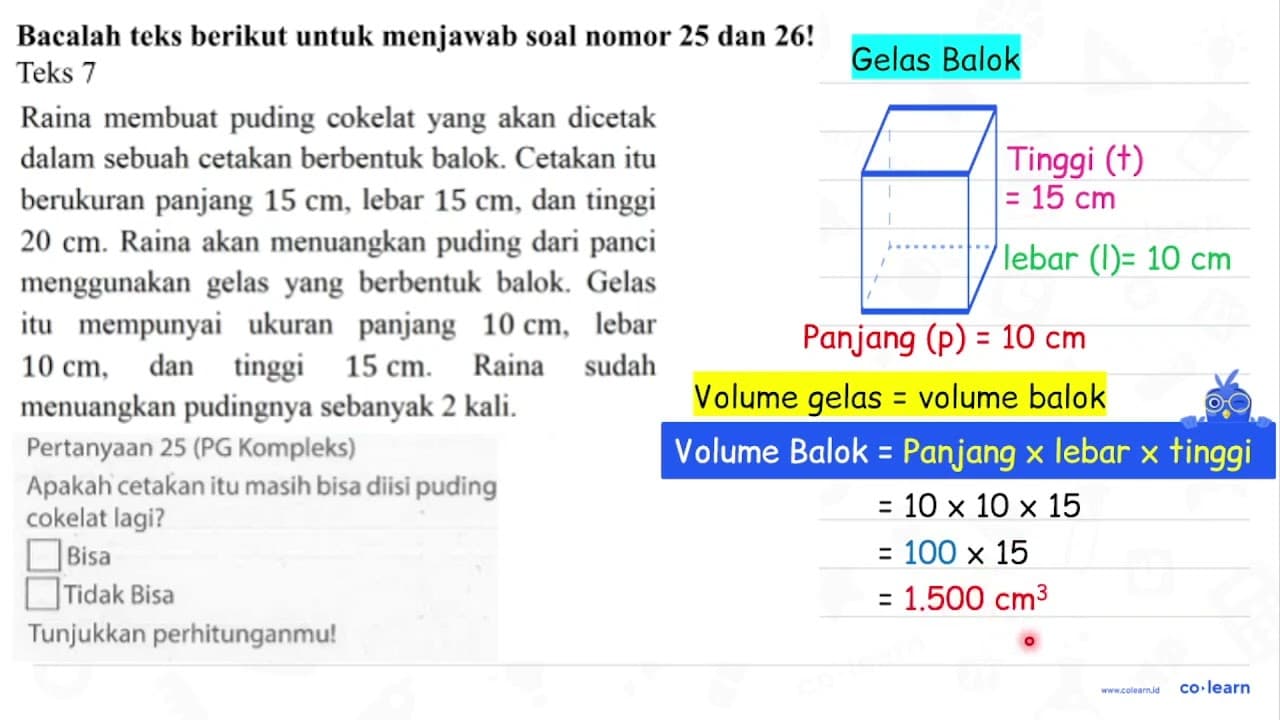 Apakah cetakan itu masih bisa diisi puding cokelat lagi?