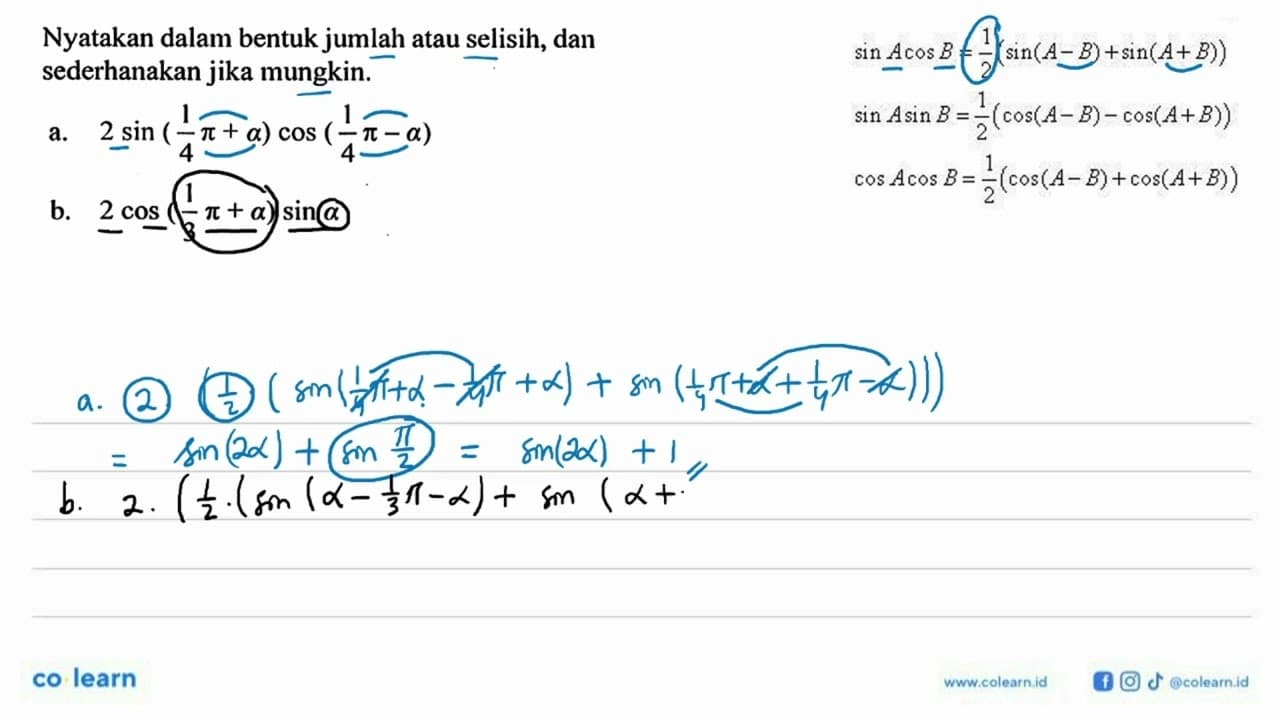 Nyatakanlah dalam bentuk jumlah atau selisih, dan