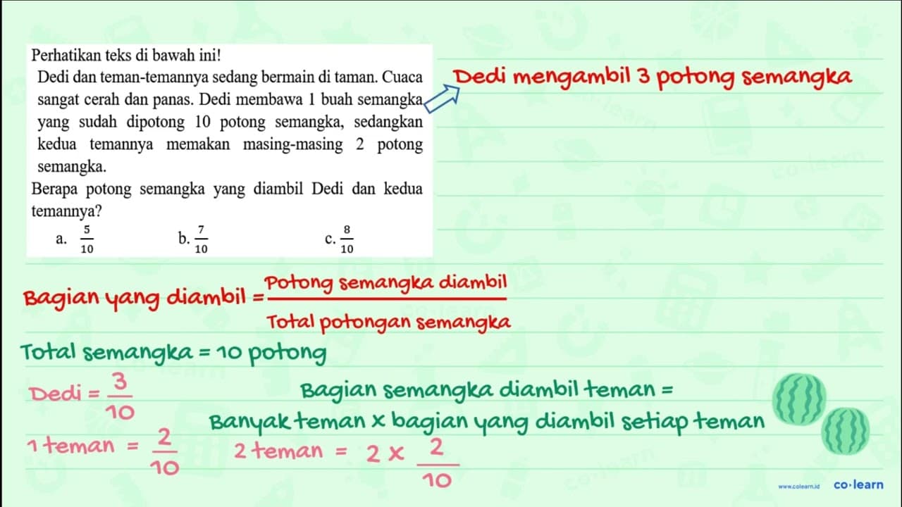 Perhatikan teks di bawah ini! Dedi dan teman-temannya