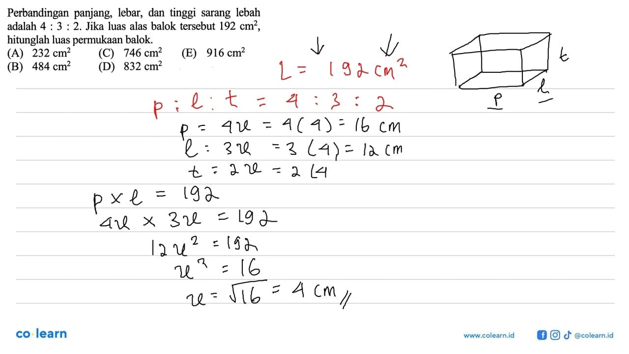 Perbandingan panjang, lebar, dan tinggi sarang lebah adalah