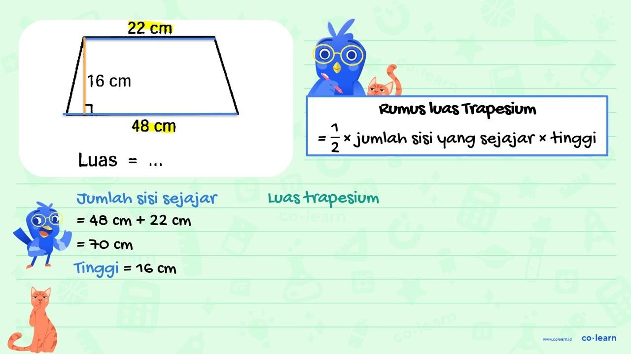 22 cm Luas = Luas =...