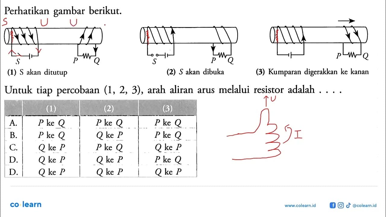 Perhatikan gambar berikut. (1) S akan ditutup (2) S akan