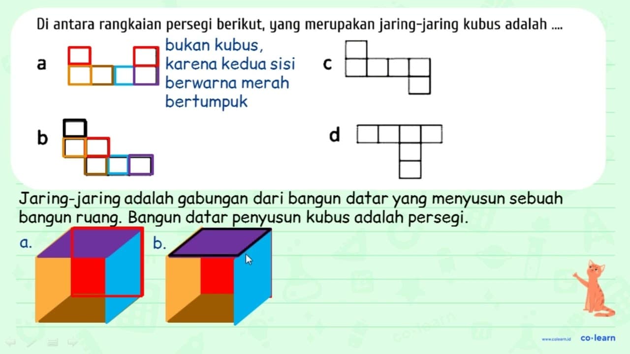 Di antara rangkaian persegi berikut, yang merupakan