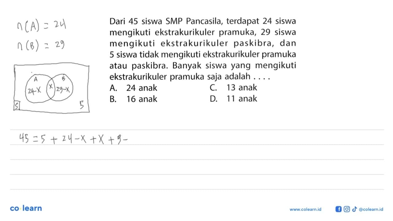 Dari 45 siswa SMP Pancasila, terdapat 24 siswa mengikuti