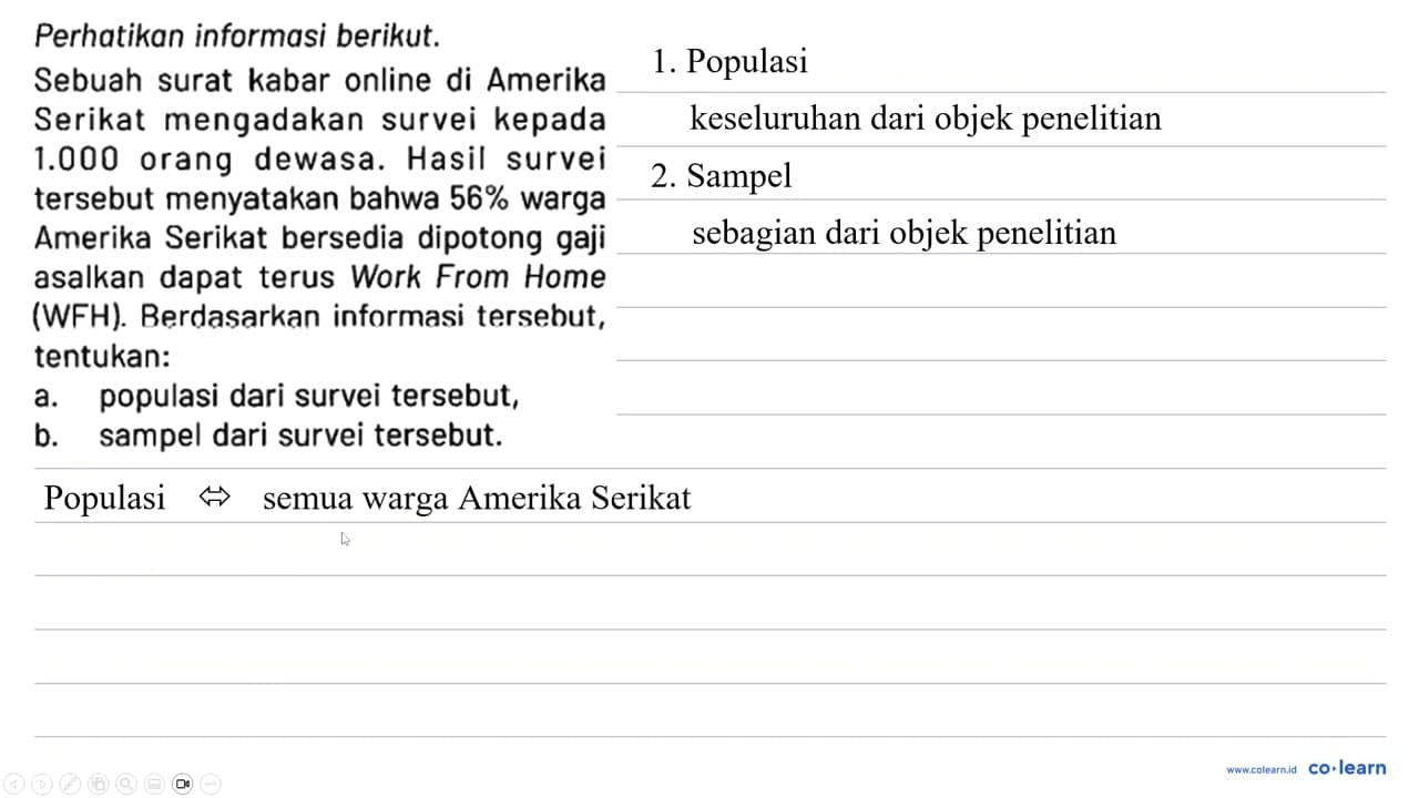 Perhatikan informasi berikut. Sebuah surat kabar online di