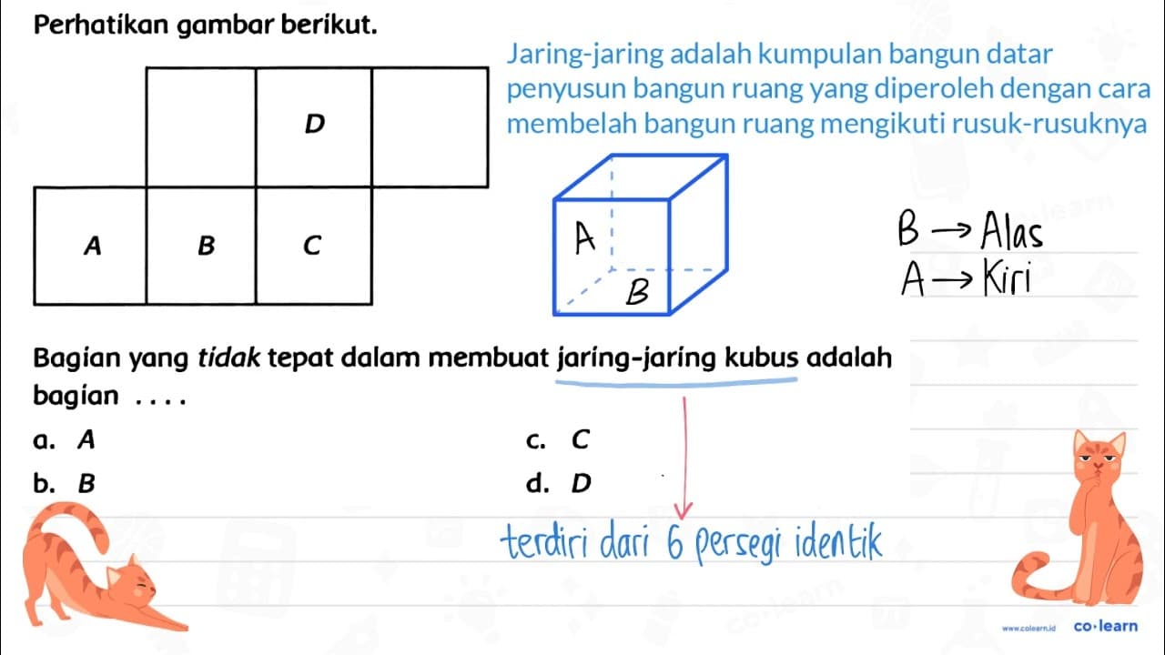 Perhatikan gambar berikut. { 2 - 4 ) {1)/(c|)/() D A B C