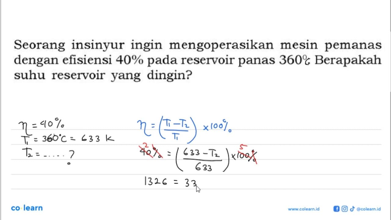 Seorang insinyur ingin mengoperasikan mesin pemanas dengan