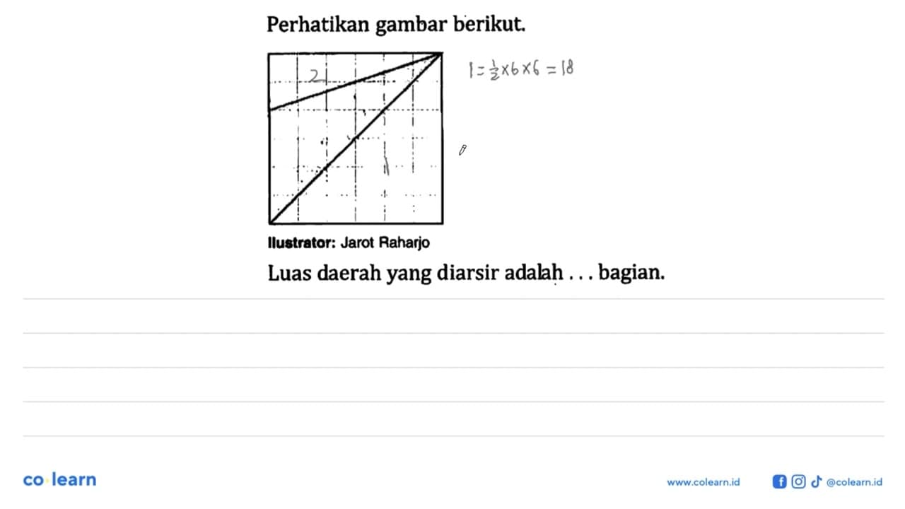 Perhatikan gambar berikut. llustrator: Jarot Raharjo Luas