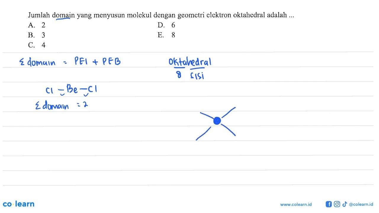 Jumlah domain yang menyusun molekul dengan geometri