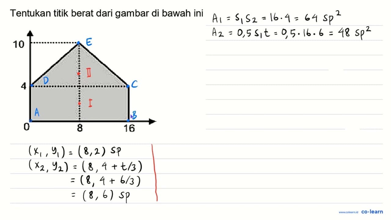 Tentukan titik berat dari gambar di bawah ini