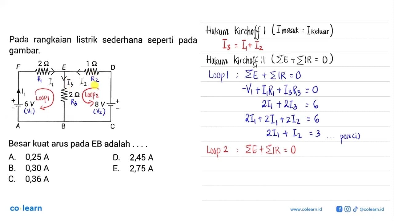 Pada rangkaian listrik sederhana seperti pada gambar. F 2