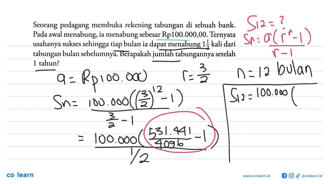 Seorang pedagang membuka rekening tabungan di sebuah bank.