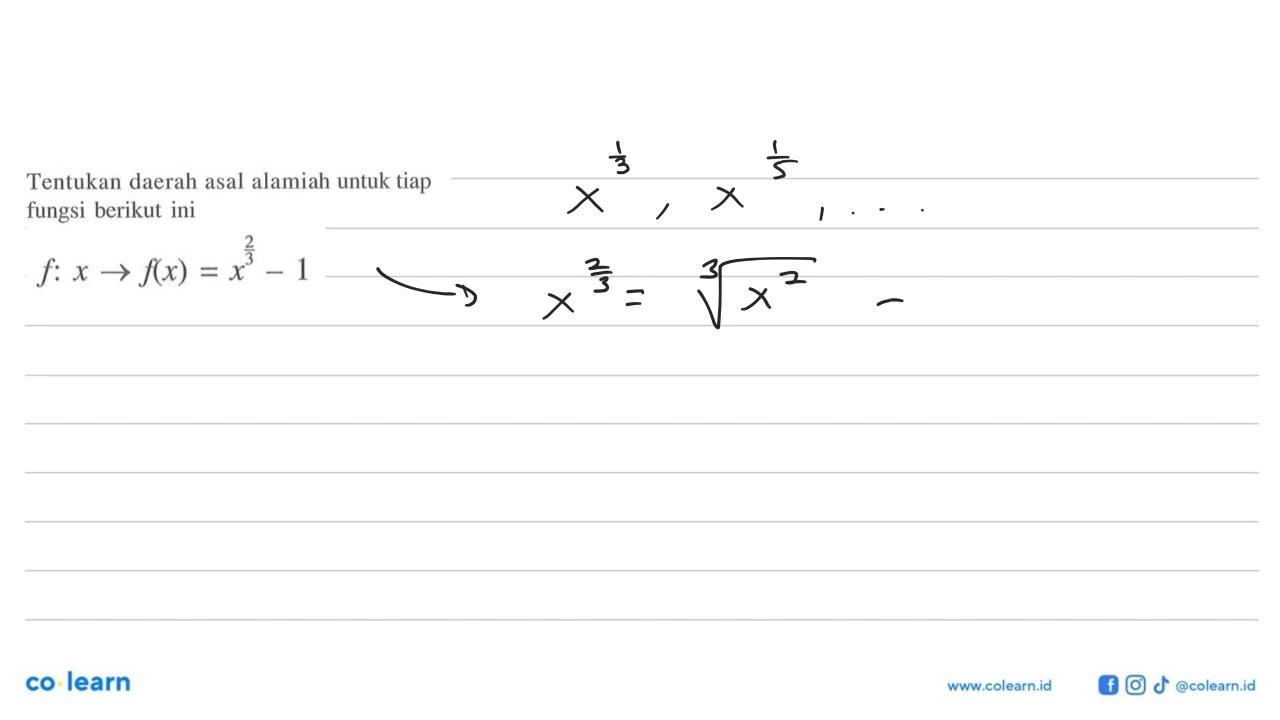 f:x->f(x)=x^(2/3)-1