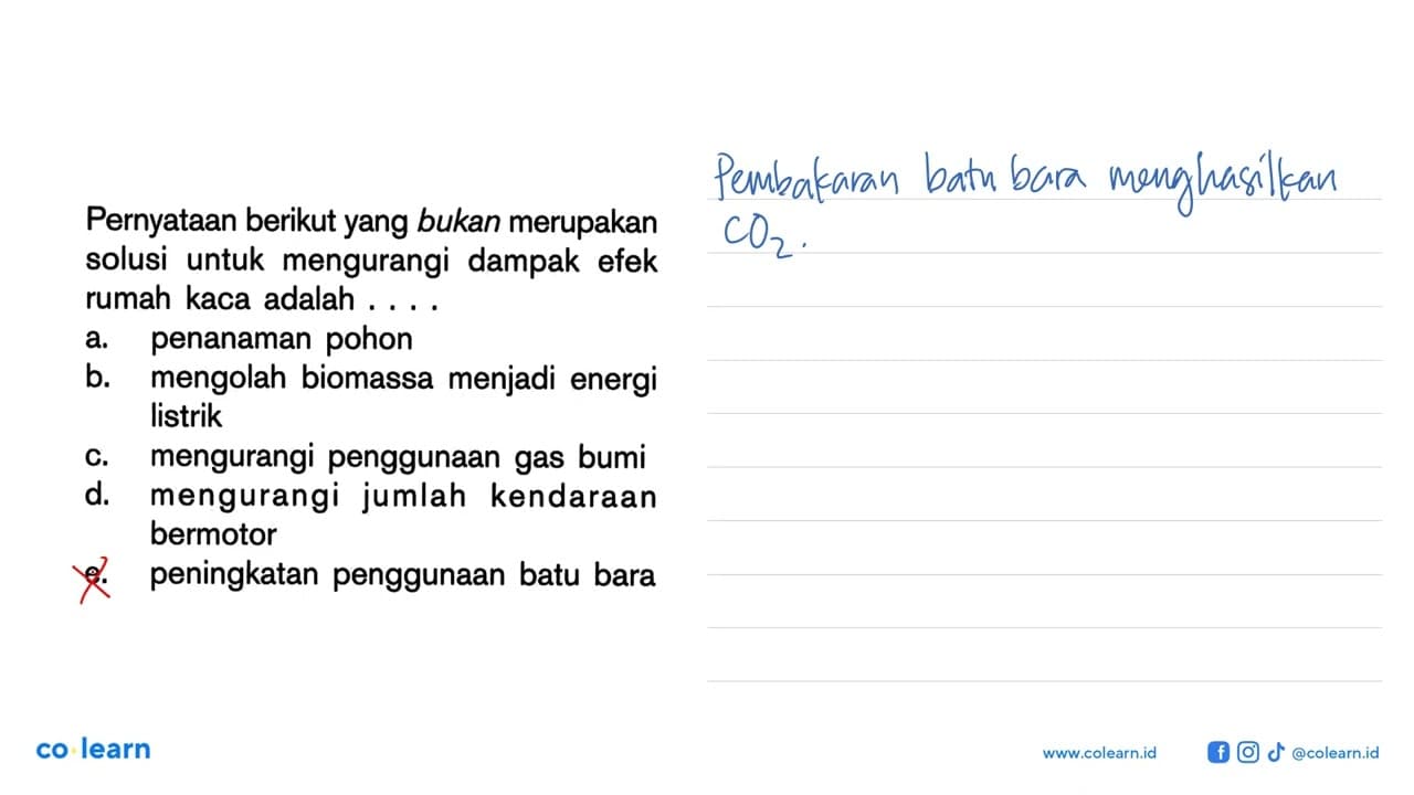 Pernyataan berikut yang bukan merupakan solusi untuk