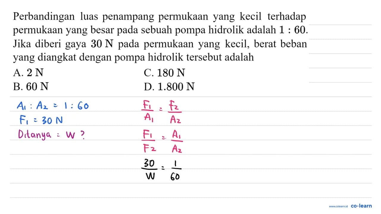 Perbandingan luas penampang permukaan yang kecil terhadap