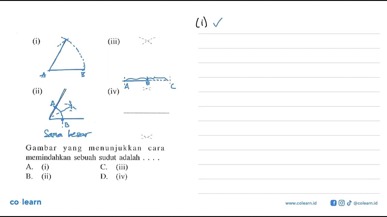 (i)(iii)(ii)(iv)Gambar yang menunjukkancara memindahkan