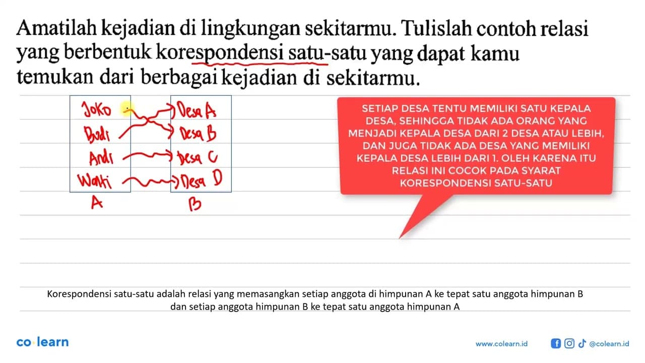 Amatilah kejadian di lingkungan sekitarmu. Tulislah contoh