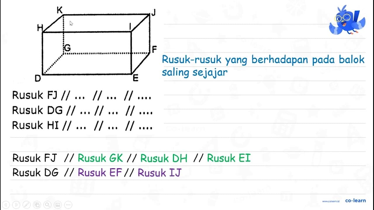 Rusuk FJ // ... // ... // .... Rusuk DG // ... // ... //