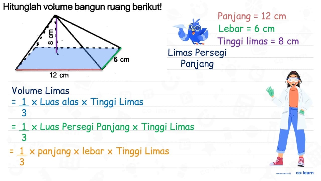 Hitunglah volume bangun ruang berikut!