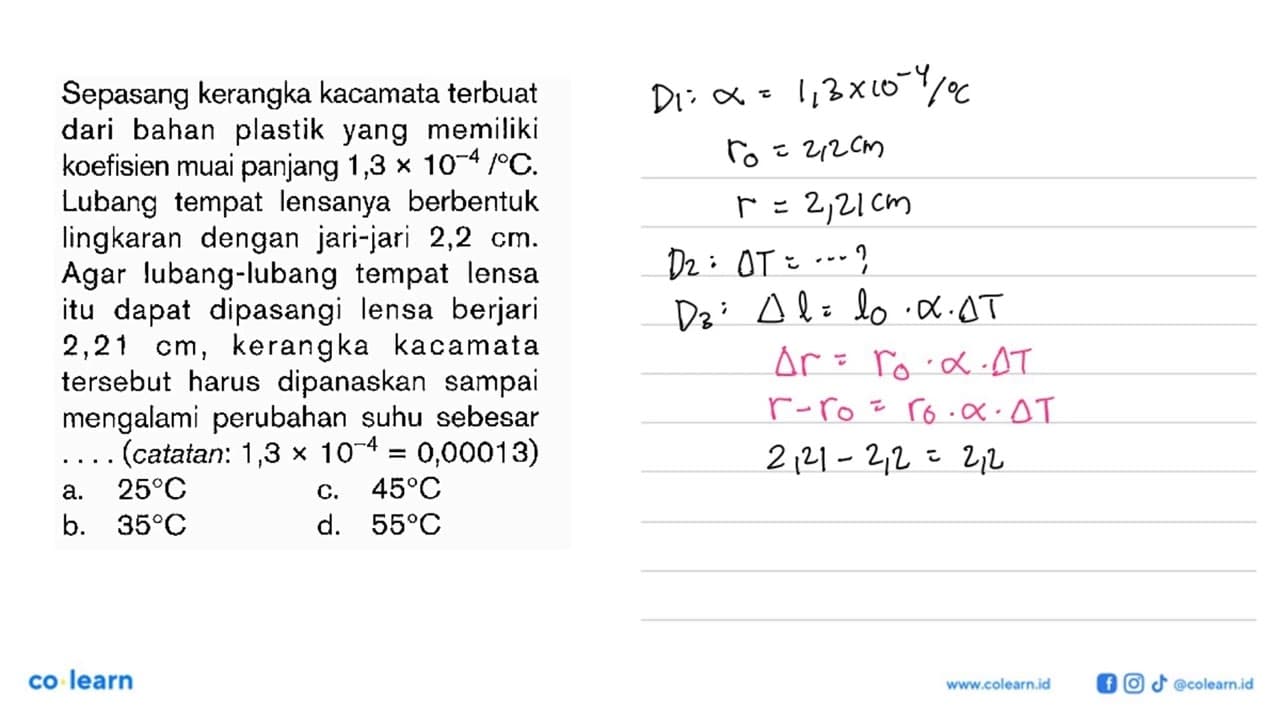 Sepasang kerangka kacamata terbuat dari bahan plastik yang