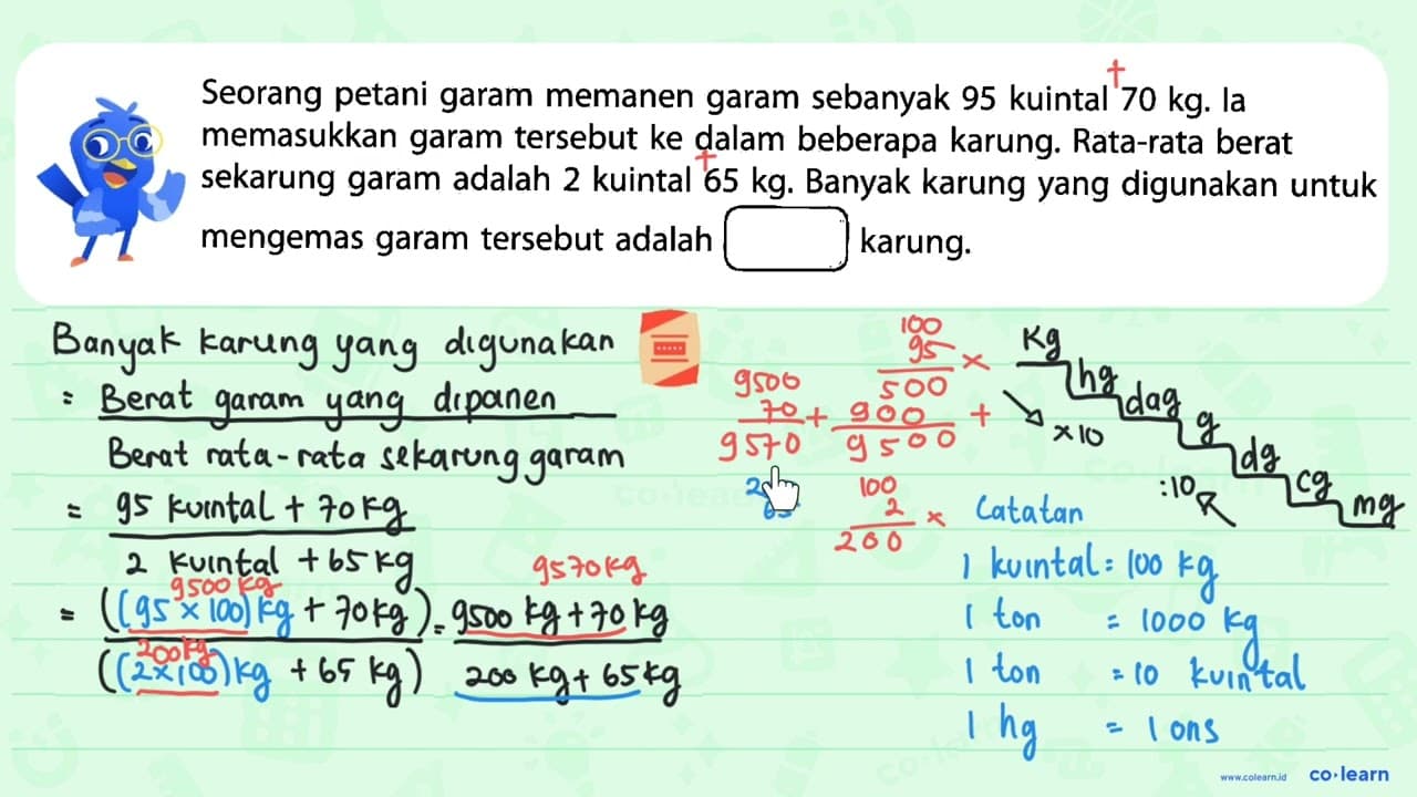 Seorang petani garam memanen garam sebanyak 95 kuintal 70