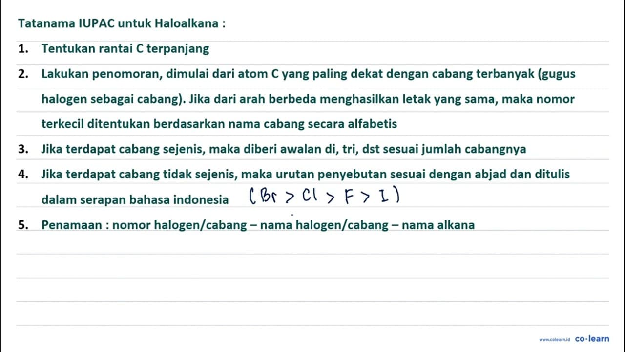 Berikan nama untuk senyawa berikut. a. CH_(3) Cl b.