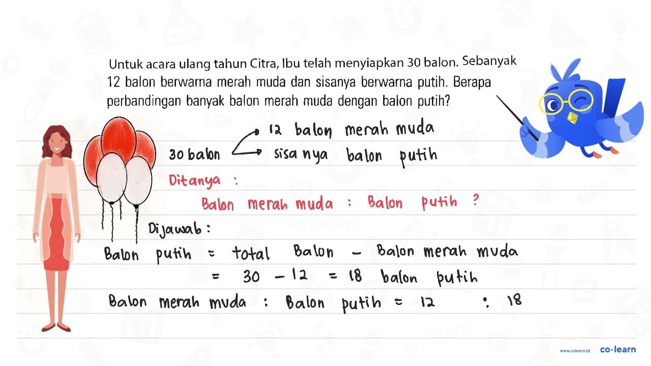 Untuk acara ulang tahun Citra, Ibu telah menyiapkan 30