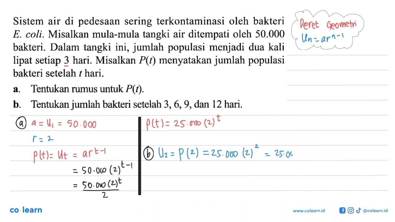 Sistem air di pedesaan sering terkontaminasi oleh bakteri